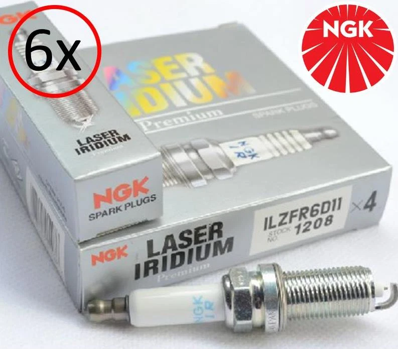 For BMW 1 Series E81 E87 130i Spark Plug Set NGK ILZFR6D11 OE 12120032137