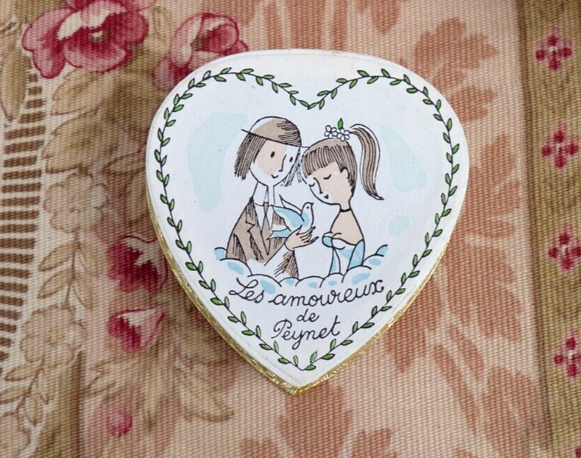 Coeur ajouré des amoureux de Peynet en plaqué or