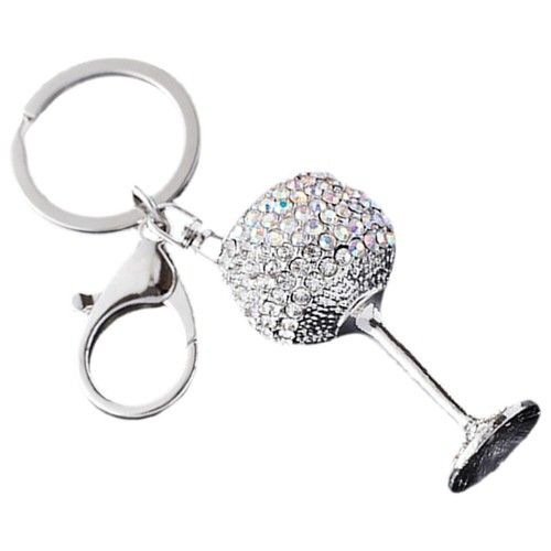 Wine Glass Keychain Lovers magasin Miss Decorative Clip Lobster Clasp Keyring
