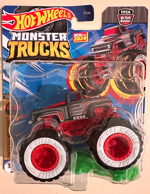 Mattel Hot Wheels Monster Truck 1:64 Scale 1956 Hi-Tail Hauler Connect & Crash