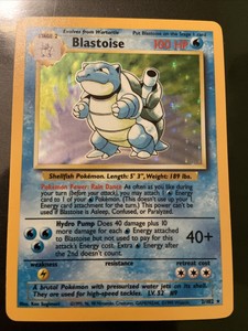 Blastoise Base Set Holo #2/102 NM/LP Pokemon Card Auction #1 | eBay