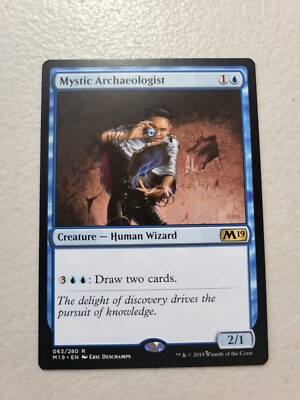 1x MTG Mystic Archaeologist Core Set 2019 (M19) Rare Magic Card #063/280 NM 