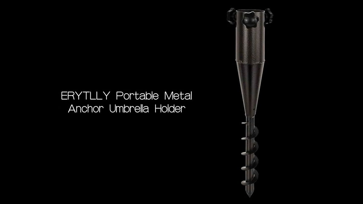 Nicecho Beach Umbrella Sand Anchor - Heavy Duty Steel, Fits Pole Diameter 1.3 To 2.2 Inches