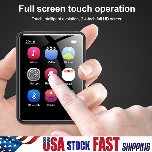 2.4" Bluetooth MP3 Player MP4 Media FM Radio HIFI Music Speakers Touch Screen US