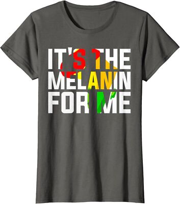 The Melanin For Me Melanated Black History Month 2024 Ladies' Crewneck T-Shirt
