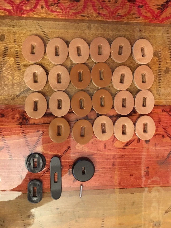 Mango de cuchillo piezas de repuesto Kabar KA-BAR pomo protector cuero espaciadores kit nuevo Foto 2 de 3