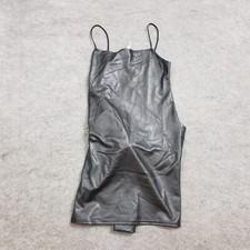 NEW Asos Dress Womens 6 Black Mini Faux Leather Sleeveless Short Casual Ladies A