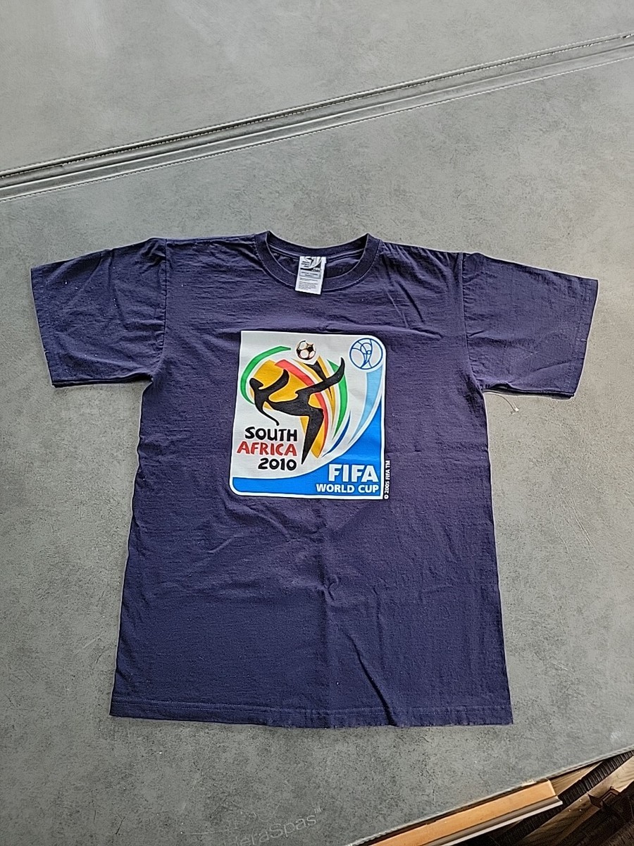 2010 Fifa World Cup T Shirt Mens Medium Black South Africa Promo
