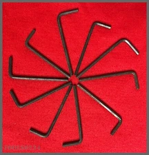 3/32" Short Arm Hex Key L Wrench LOT OF 10 15106 Eklind Chesco Allen 