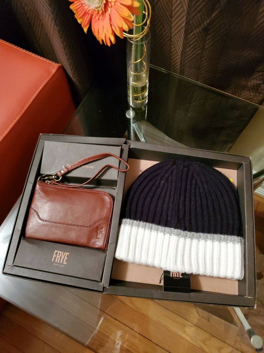Frye Beanie and leather wristlet box set Frye | Accessories | Frye Colorblock Beanie And Genuine  main image 4