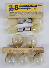 Vintage GE Photoflash lamps PH8 / P25 BUNDLE NOS 