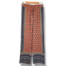 Kenar Bohemian Palazzo Pants Wide Leg Drawstring Casual Comfy Size S