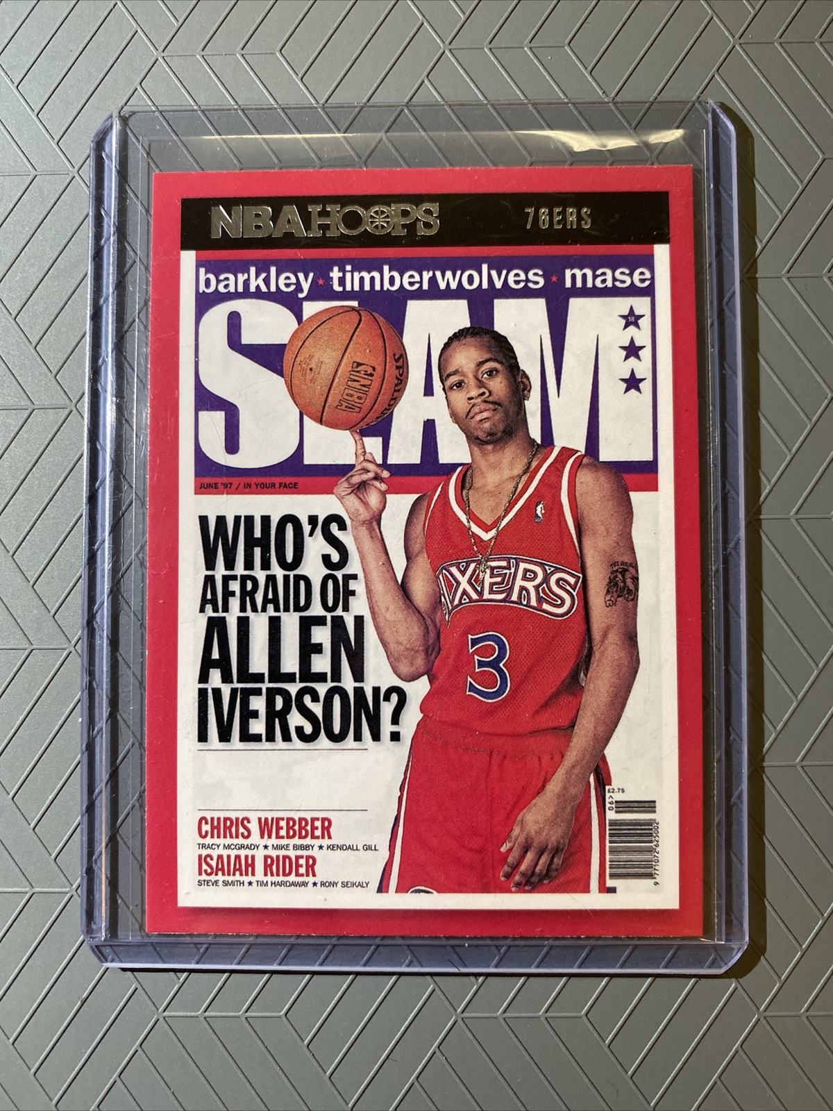 2021-22 NBA Hoops Allen Iverson SLAM Insert #18 Philadelphia 76ers 🔥