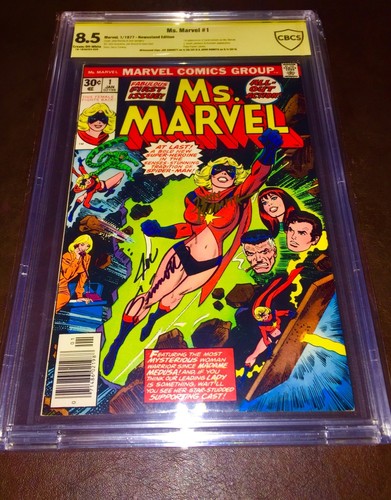 Ms Marvel #1 (1977) Signed By John Romita Sr & Joe Sinnott CBCS 8.5 SS Newsstand