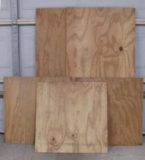 Plywood and other flat sheet building materials -- 18 pieces