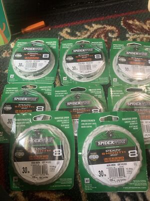 8 rolls spiderwire stealth smooth braided line 30 Lb Test