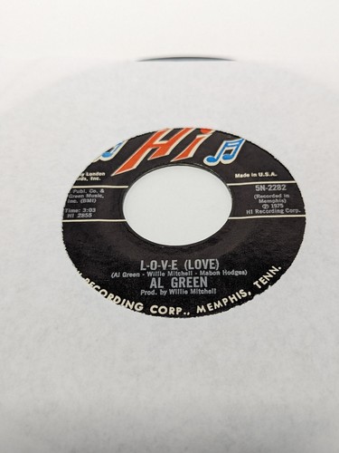 AL GREEN L-O-V-E Love/I Wish You Were Here 45 Hi 5N-2282 US 1975 VG BX6 - Picture 3 of 3