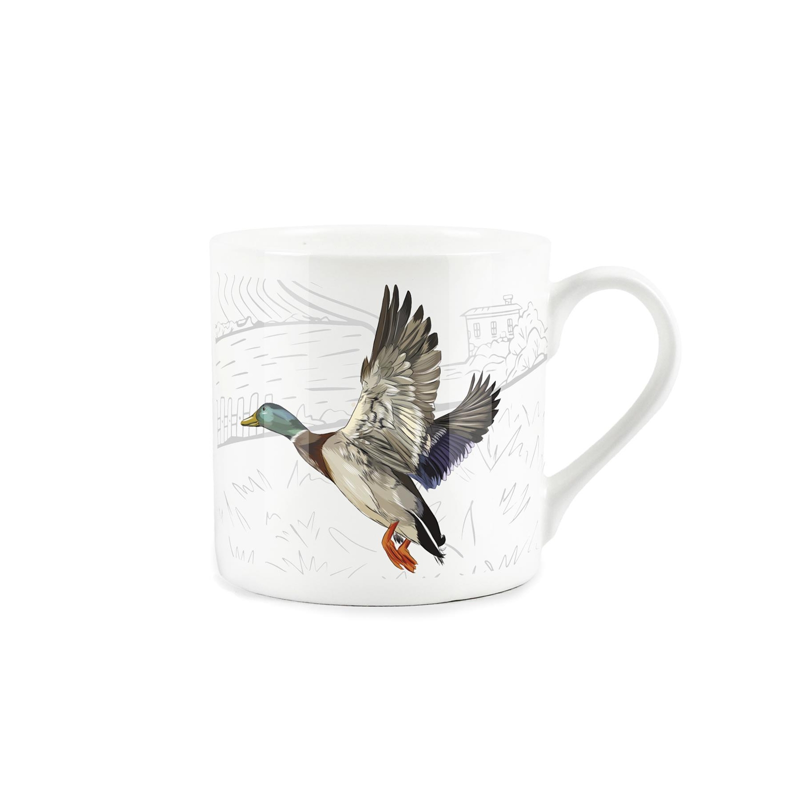 Bone China Farm Animals Mug- Mallard Design- Painted Countryside Coffee/Tea Cup