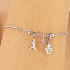 SAGAPO BRACCIALE COCCINELLA e LETTERA IN ACCIAIO S'agapo SJY011 SJYC02 Sagapò