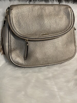 $248 Calvin Klein Lynn Pebble Flap Hobo Shoulder Bag w/CHAIN LINK HANDLE 