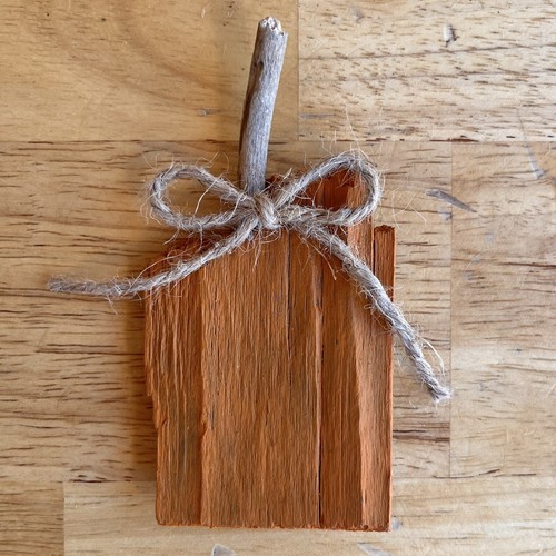 Set 3 PUMPKIN FIGURINES 4-4.5” Traditional Rustic Orange WOOD TWIGS TWINE Bows - Picture 10 of 12
