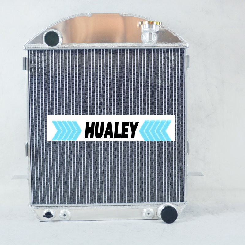 FILA Radiatore in alluminio 3 file per motore 1932 HI BOY Hot Rod Chevy V8 AT MT