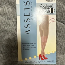 assets hi-waist mid-thigh shaper nude size 3 New In Package