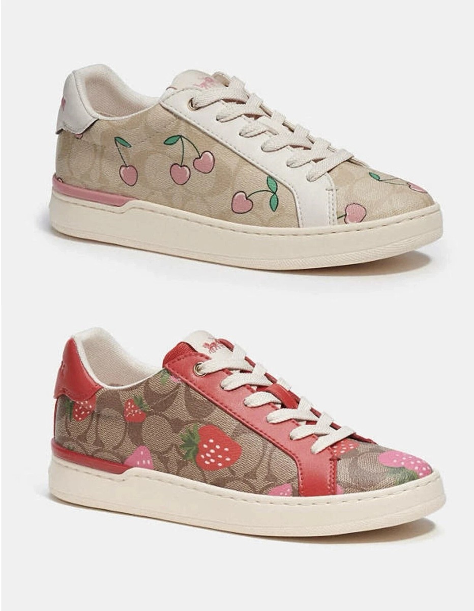 [COACH]High Line Sneaker★Cherry Print★ COACH Women's High Line Cherry Print Sneakers - Macy's