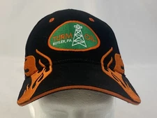 Turm Oil Butler PA Hat Baseball Vap Black Green With Orange Flames OTTO 87-478 