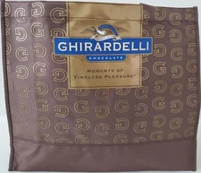 NEW GHIRADELLI CHOCOLATE - Logo Polyester Shopping Tote, 16" x 13.75" x 5.5"