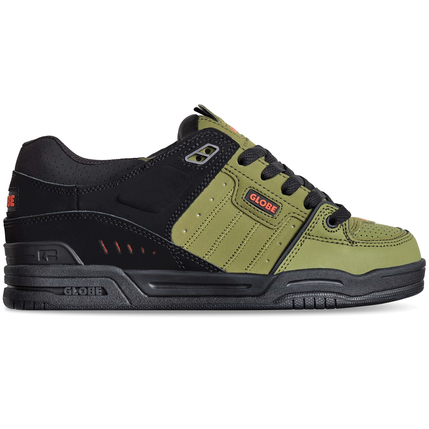 Globe Skateboard Shoes Fusion Olive/Black/Red eBay