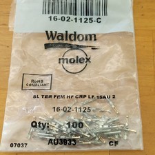 Molex 16-02-1125 SL Female Crimp Terminals 22-24 AWG Lot of 50 NOS