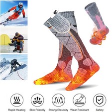 Electric Heated Socks Foot Winter Warmer Sock Skiing Hunting 3 Heating Modes US