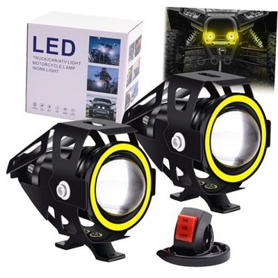 Biqing motorcycle fog lights with 4 modes - universal U7 Yellow Spotlight
