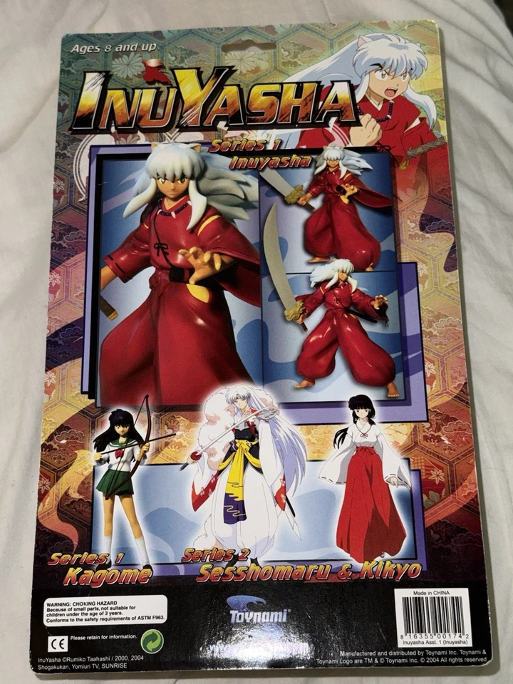Figura de acción Toynami InuYasha con espada Tetsusaiga 2004 serie 1 - nueva en paquete Foto 4 de 4