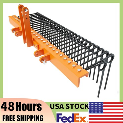 #ad ✔️72quot; Pine Straw Needle Rake 3 Point Landscape Rake Attach to Cat 0 Cat 1 Cat 3 $185.99