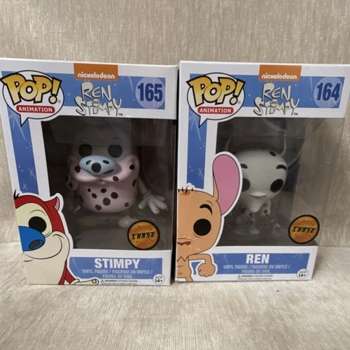 Funko Pop! Animation Ren & Stimpy Chase Set Ren #164 & Stimpy #165 Nickelodeon