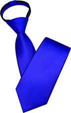 3.15"  8cm  Mens Solid Satin Tie Pre-tied Adjustable Zipper Necktie for Business