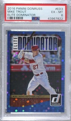 2016 Panini Donruss Elite Dominator /999 Mike Trout #ED3 2f4