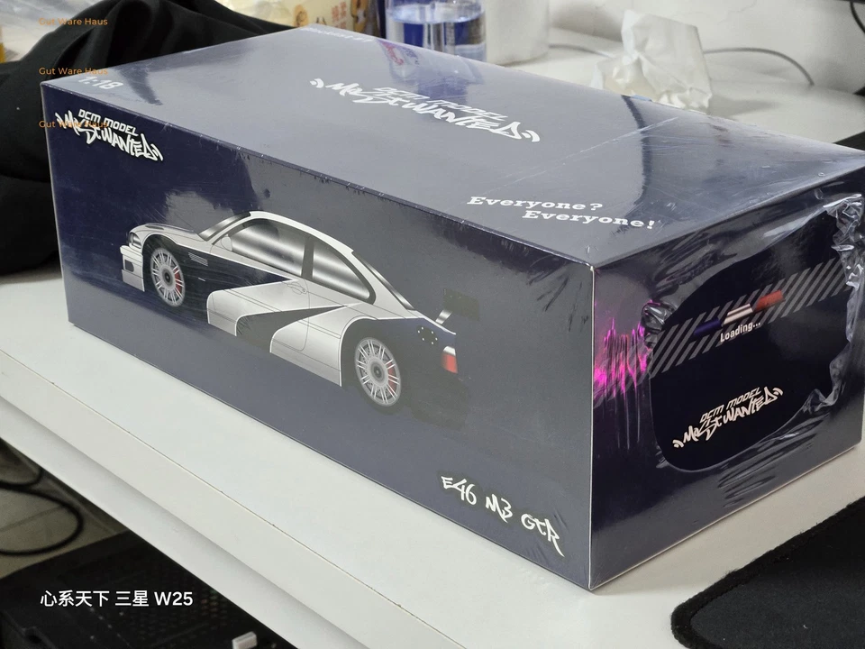 FOR 1:18 BMW M3 GTR E46 Need For Speed Metal Deluxe Edition w/1/87 Keychain 2001