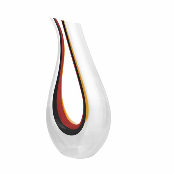 Riedel Dekanter Amadeo Weinkaraffe Weindekanter Glas Schwarz Rot Gelb 0.75 L-image