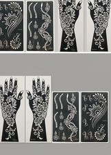 4pc Henna Mehndi Stencil Reusable Women Girls Hand Body Art Eid/Weddings/party