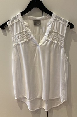 ''Vero Moda'' hübsches Damen Top, Bluse, Blusenshirt ärmellos,  Gr.XS weiß