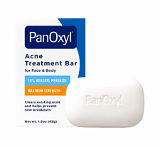 PanOxyl Acne Treatment Bar 10 Benzoyl Peroxide Face Body 1.5 oz