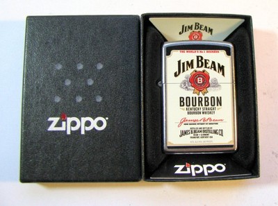 Feuerzeug Zippo 2003 ungezündet / original Jim Beam Bourbon