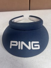 PING Golf Visor Navy Blue White Logo Made in USA Vintage Sun Hat Unisex