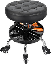 Rolling Garage Mechanic Stool Height Adjustable Shop Seat With Storage Tray Rolling Garage Mechanic Stool Height Adjustable Shop Seat With Storage Tray