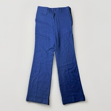 Vintage 70s Levis Panatela Pants Mens 31x30 Blue Flared Trousers Disco Knit