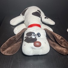 Soft Toy Plush Pound Puppies Dog. White with Brown Spots and Ears 17"