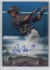 2014 Bowman Platinum Prospects Blue Refractor 116/199 Rosell Herrera Auto 2x4